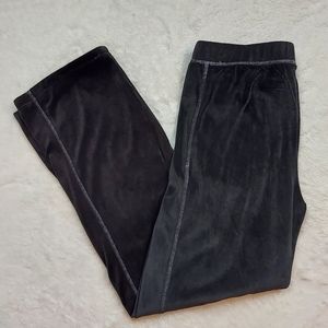 Cuddl Duds Climate Right Black Velour High Rise Stretch Pants Size S